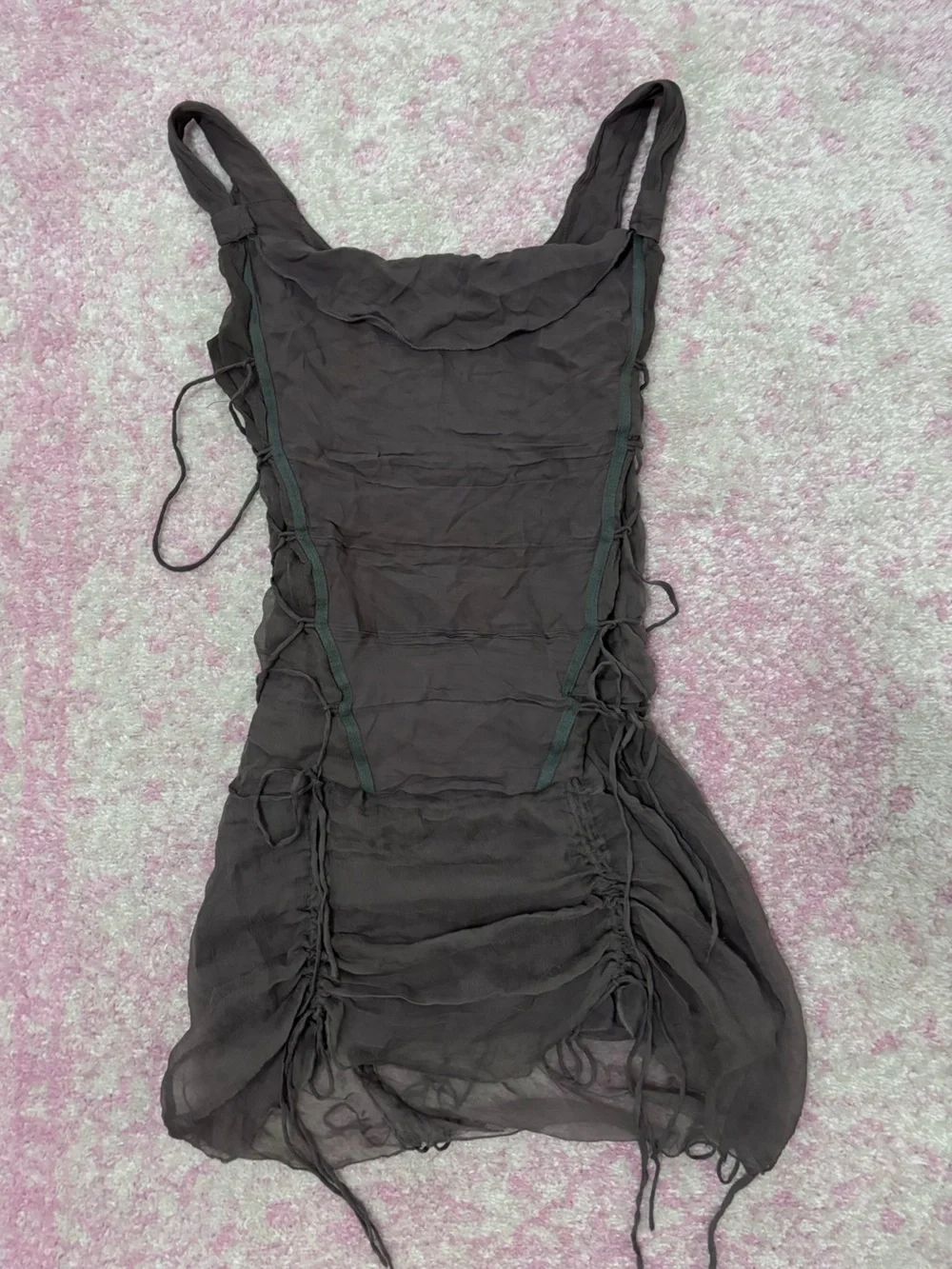 Women's Taupe Ruched dress